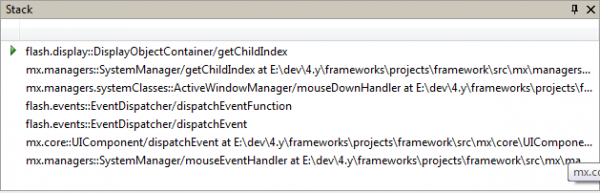 stack popup error